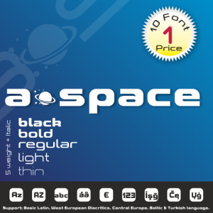 A-Space Font (10 in 1)