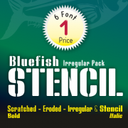 Bluefish Stencil Font (6 in 1)