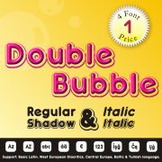 Double Bubble Font (4 in 1)