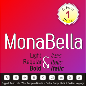 Mona Bella Font (6 in 1)