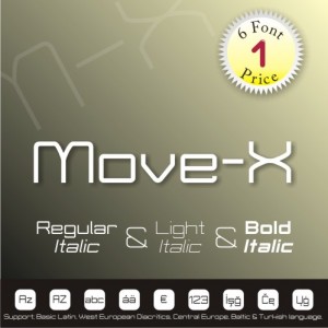 Move-X Font (6 in 1)