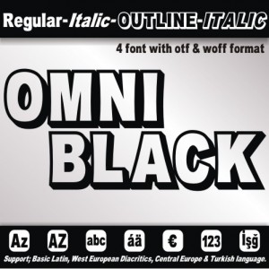 OMNIBLACK Font (4 in 1)