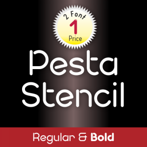 Pesta Stencil Font (2 in 1)