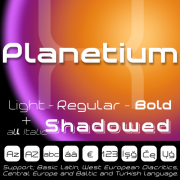 Planetium-X Font (8 in 1)