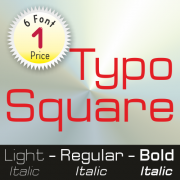Typo Square Font (6 in 1)