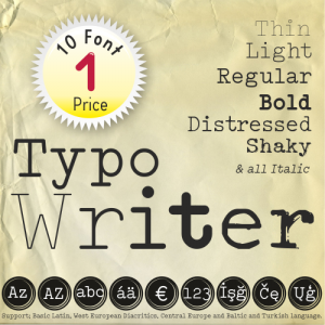 TypoWriter Font (10 in 1)