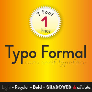 Typo Formal Font (6 in 1)