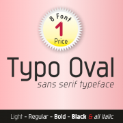 Typo Oval Font (8 in 1)