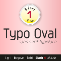 Typo Oval Font (8 in 1)