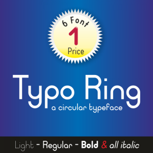 Typo Ring Font (6 in 1)
