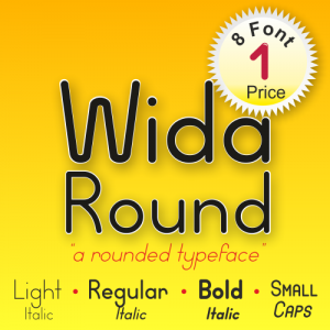 Wida Round Font (8 in 1)