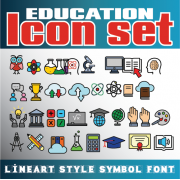 Education Icon Set (Symbol Font)