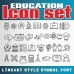 Education Icon Set (Symbol Font)