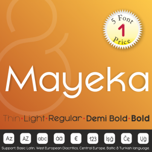 Mayeka Font (5 in 1)