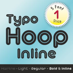 Typo Hoop Inline Font (5 in 1)