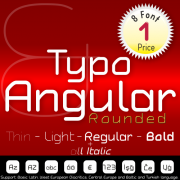 Typo Angular Rounded Font (8 in 1)