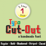 Typo Cut-Out Font (6 in 1)