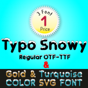 Typo Snowy Font (3 in 1)