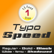 Typo Speed Font (13 in 1)