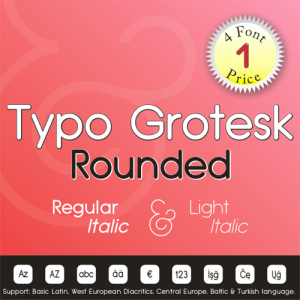 Typo Grotesk Rounded (4 in 1)