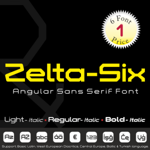 Zelta-Six Font (6 in 1)